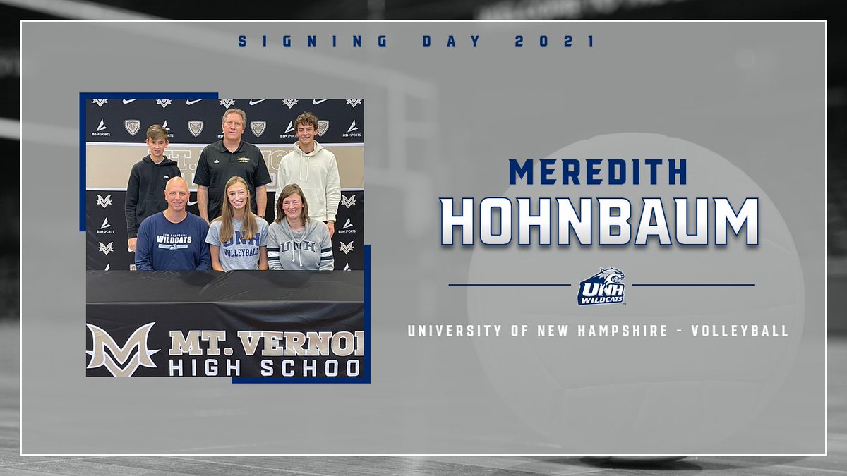 Congrats to Meredith Hohnbaum on her commitment to continue her academic and volleyball career at the University of New Hampshire!

#RiseAsOne