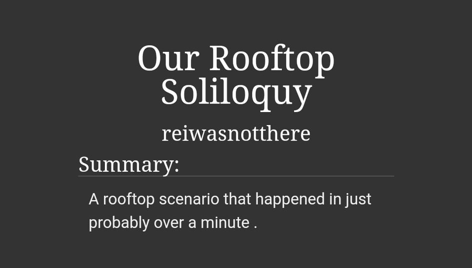 litesatellite's tweet photo. Our Rooftop Soliloquy by reiwasnotthere ( Adriieian )
[ xiaoaether ] [ 2093 words ] 
My gift for @calpiscult for the @xiaotherxchange
Hope you like it !
#xiaoaether 
https://t.co/rREhZpFwHC
(repost because i messed up the tag HNGGG) https://t.co/IAGU6mRzzw