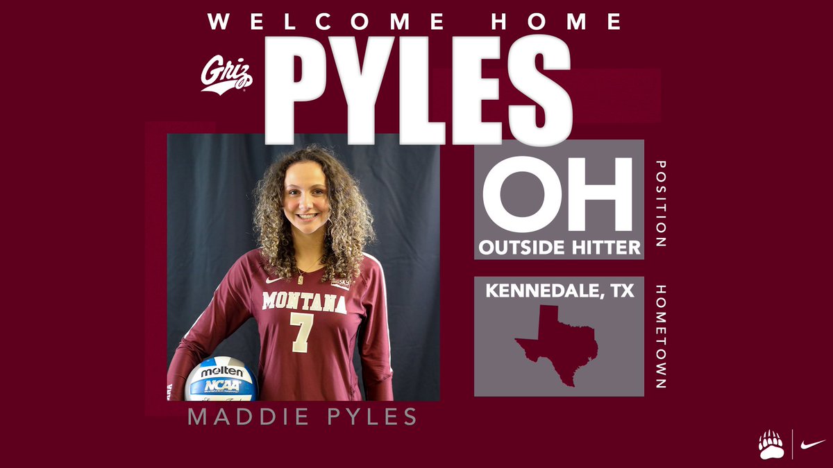 MontanaGrizVB's tweet photo. From the Lone Star State to the Treasure State. @maddiepyles04 is officially a Grizzly!

#GrizVB #NSD21 #GoGriz https://t.co/nQIQLhdB3a