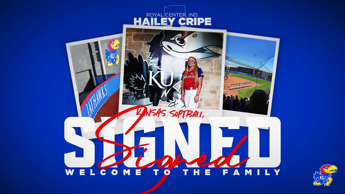 Excited to welcome Hailey to the family!

🥎 Hailey Cripe
👉 Middle Infield
🏡 Royal Center, IN
📚 Pioneer High School

#KUsoftball #RockChalk