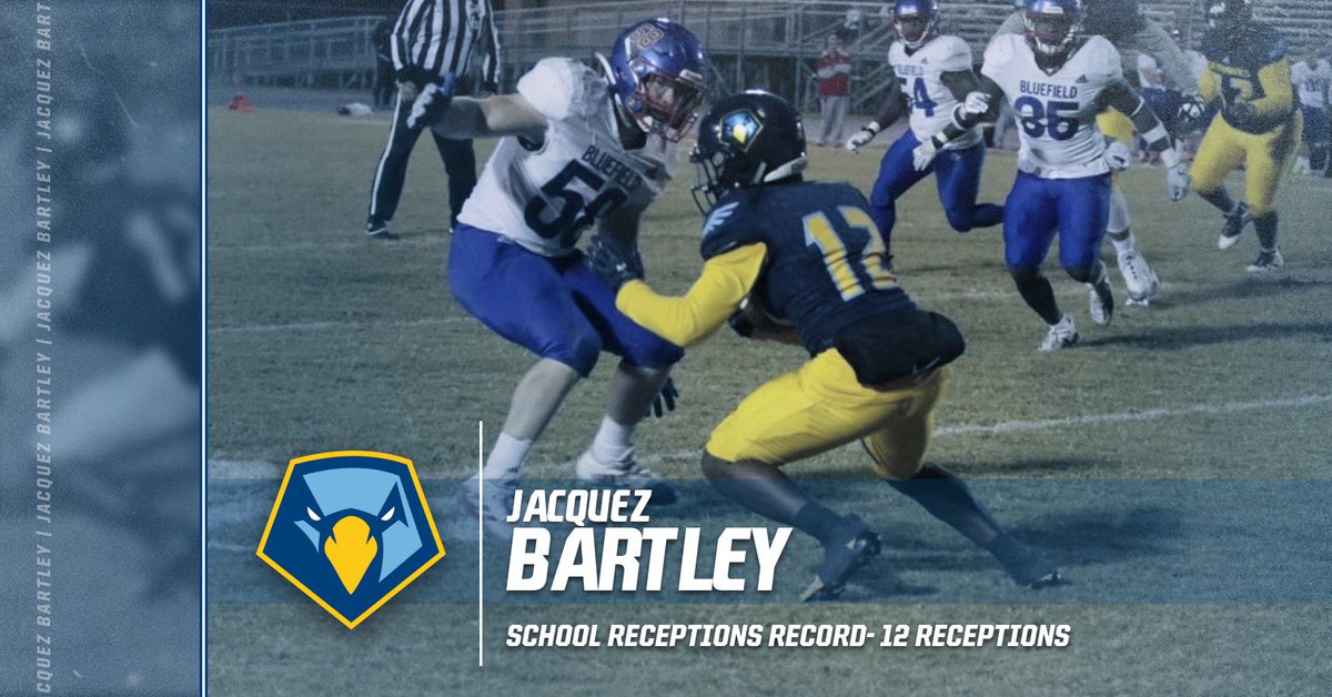 PointFootball's tweet photo. Big congratulations to Jacquez Bartley (@Jazzhandsquez) for breaking the school receptions record against Bluefield this past Saturday (11/6/21)!!! https://t.co/GEYEMOYaEF