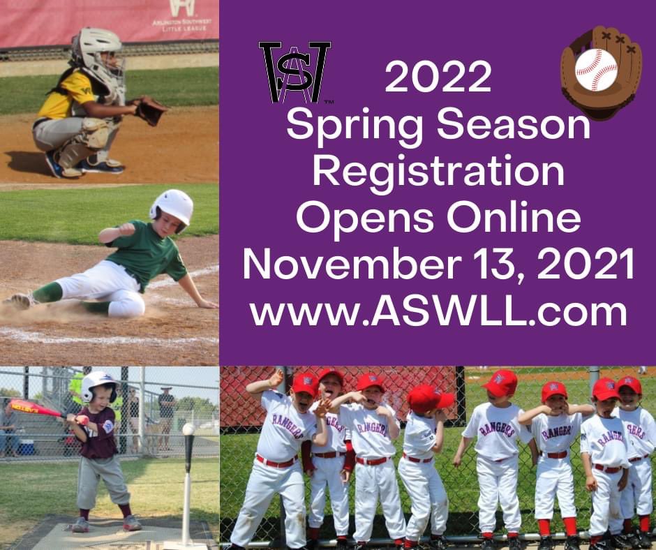 aswball's tweet photo. Registration opens this Saturday!
Registration for the spring baseball season opens online this Saturday, November 13th. There will be limited spots available in each age group, so we encourage everyone to register as soon as possible.
#aswll #youthbaseball #baseball #teeball⚾️ https://t.co/0DtIgA8oJ4
