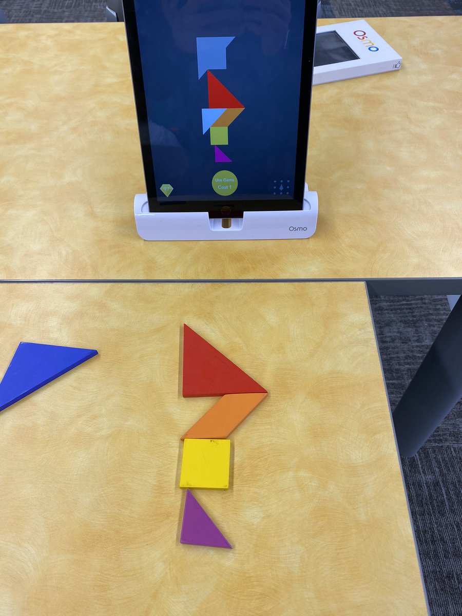 Ms_Legleiter's tweet photo. I learned how to use Osmo this morning and l love all the different opportunities! The two different levels with tangrams for a challenge is awesome ! @PlayOsmo @COE_UNI #unietd https://t.co/zOgof5gzKc