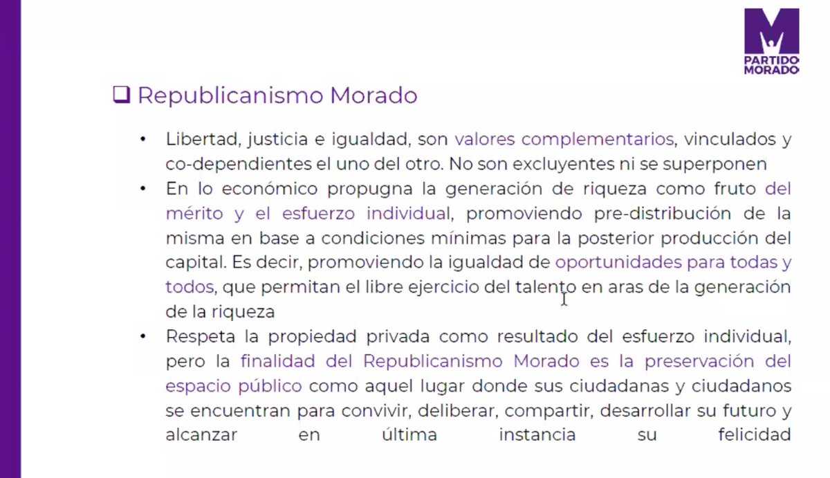 cristinaq's tweet photo. #RepublicanismoMorado cree en la empresa, empresa privada y creación de riqueza, pero promoviendo la igualdad de oportunidad para todos y el libre ejercicio del talento en aras de generar riqueza. El republicanismo no permite los totalitarismos
#Ciudanía #Libertd #Igualdad https://t.co/ZdcW9wP5NL