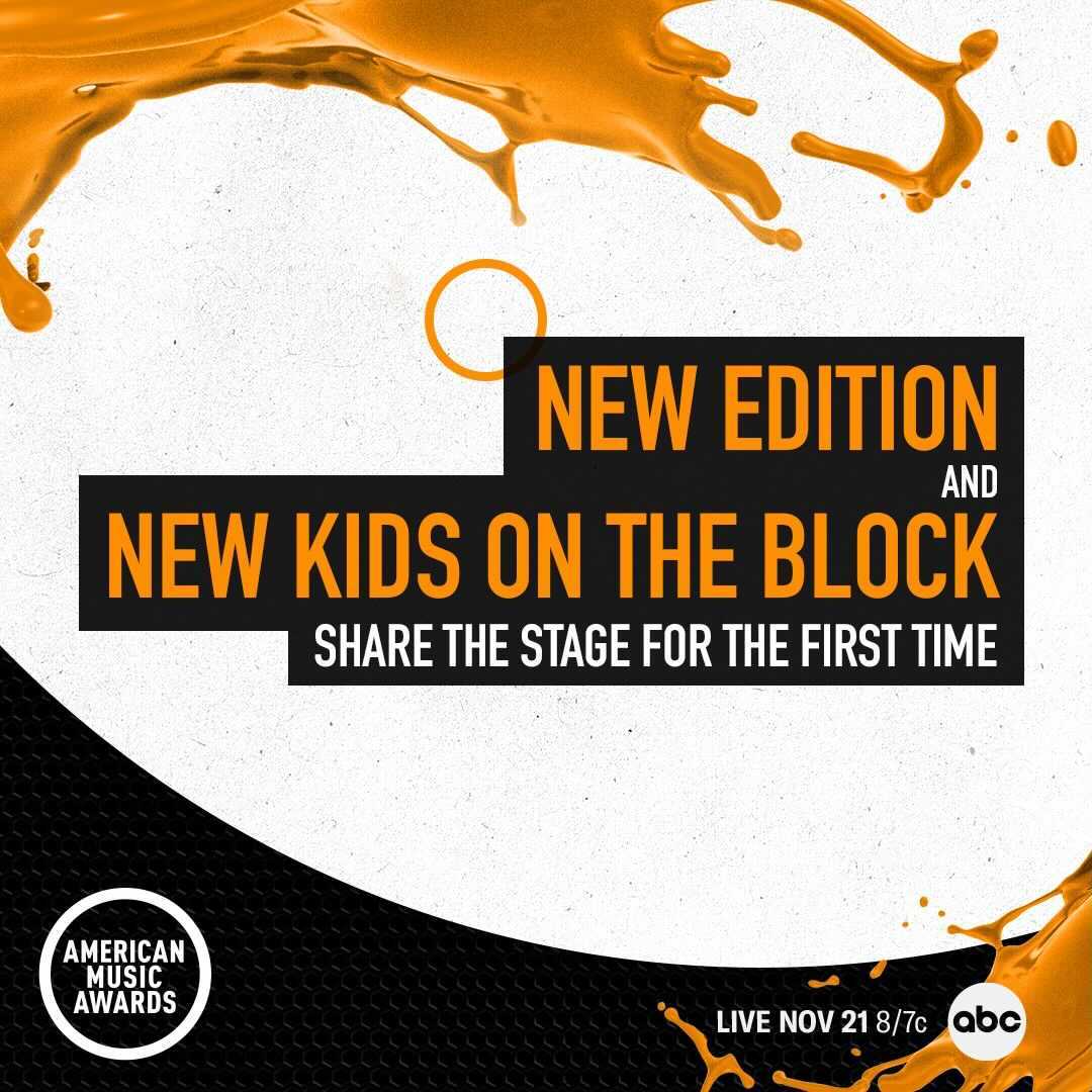 THIS JUST IN: <a href="/NKOTB/">New Kids on the Block</a> and New Edition are sharing the stage for the very FIRST TIME for a can’t-miss #AMAs performance! Witness this iconic "Battle of Boston" Sunday, Nov 21 at 8/7c on ABC. #NKOTBxAMAs #NewEditionAMAs