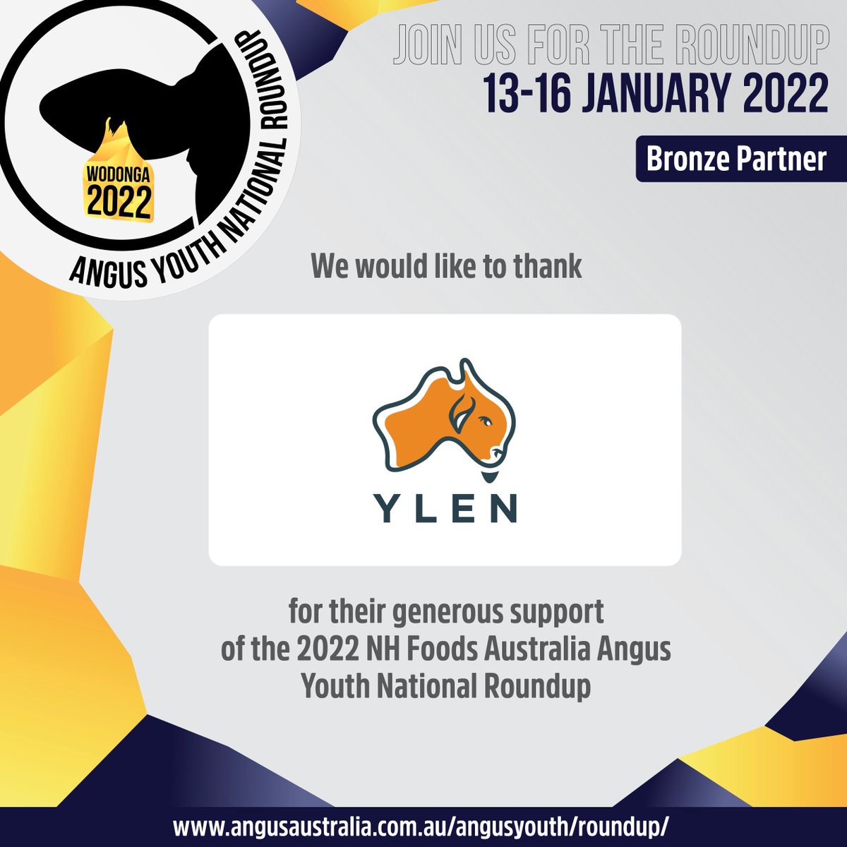 angusyouthaus's tweet photo. Thank you to our Bronze Partner for the 2021 NH Foods Australia Angus Youth National Roundup, @younglivex. Your support is greatly appreciated! 
https://t.co/z6F8x2oovu 
#AngusYouth #Youthinag #AYRoundup https://t.co/RC9V0lDaQW