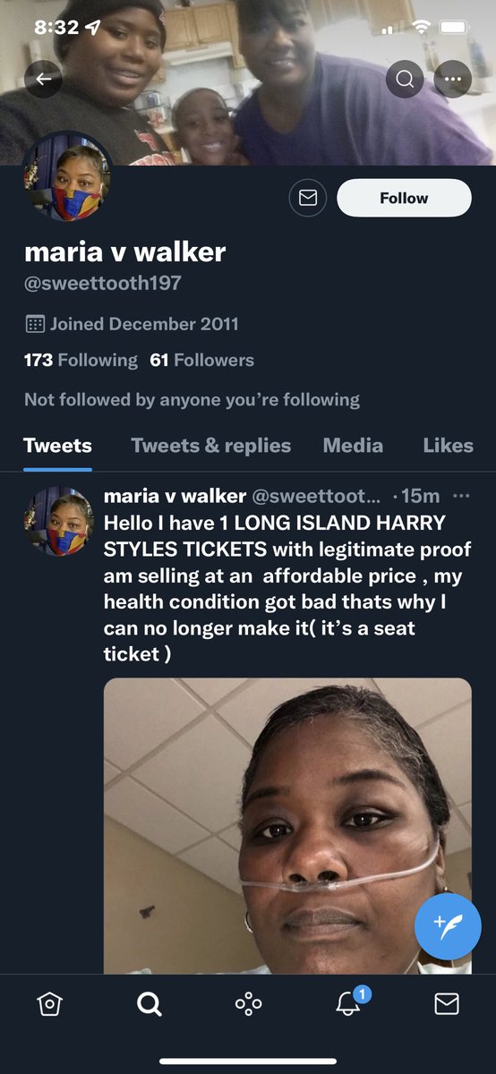 HereforHS1's tweet photo. Please RT until they delete their account

@\\ sweettooth197 is using a woman’s picture to scam people out of money. I’ve talked to the woman and she’s incredibly sweet and is under so much stress because of this. She is going through chemo rn and shouldn’t have to deal with this https://t.co/OZjqoKRQT9