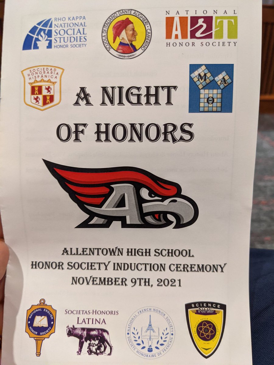 UFRSDSuper's tweet photo. Congrats to all of our amazing  students who were sworn in to various honor societies at A Night of Honors @AllentownHS. You deserve this honor! Well done. #NextLevelRedbirds! https://t.co/Xqks9WMQCj
