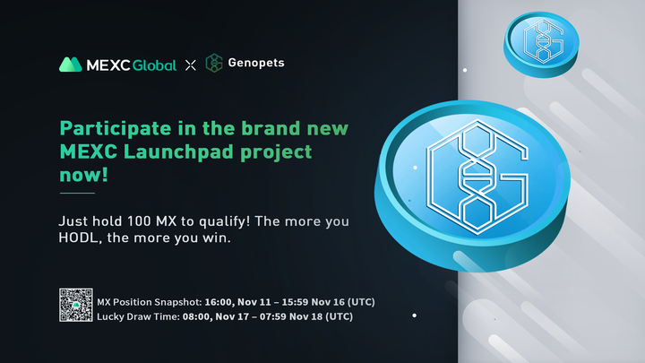 MEXC's tweet photo. 📈Launching the 2nd #MEXCLaunchpad with @genopets - hold min. 100 $MX to buy $GENE at discount

📷MX Position Snapshots :16:00 Nov 11 - 15:59 Nov 16 (UTC)

🎁10ppl * 12.5 $GENE
✅Follow @genopets &amp; @MEXC_Global 
✅Like, RT &amp; tag 3 frds
✅Comment 

Details: https://t.co/Hlap0pi79Y https://t.co/eQzRIU7OgZ