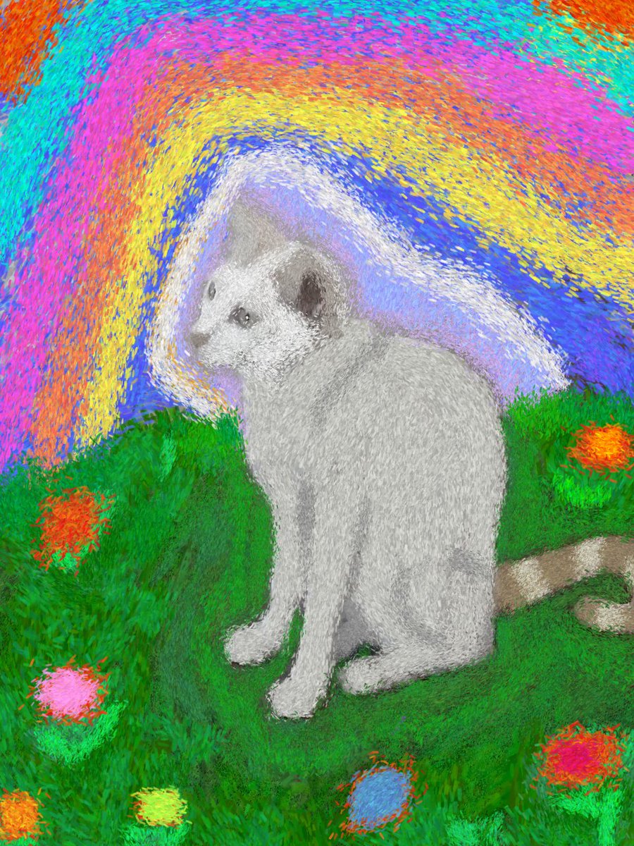 deeynorody's tweet photo. Her name is pone #Cat #flower #artwork #painting #paintings #picture #White #t005 #D_Norody https://t.co/HGY19IXCPn