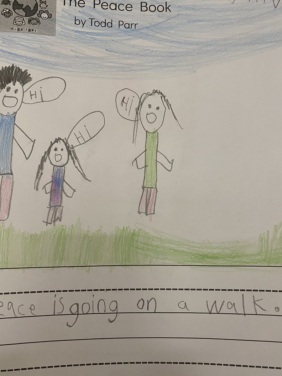 heatherimrie's tweet photo. Peace is…. 

Today we read The Peace Book by Todd Parr and brainstormed some ideas of what peace means to us. https://t.co/PpmXVVJiaP