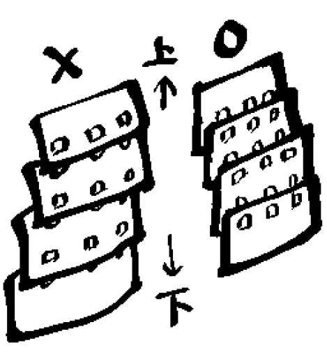 日本の鎧のあの重なってる部分

割と間違える部分のようで
下の方がより表(手前?)に来るようになってるなあ…というメモ 