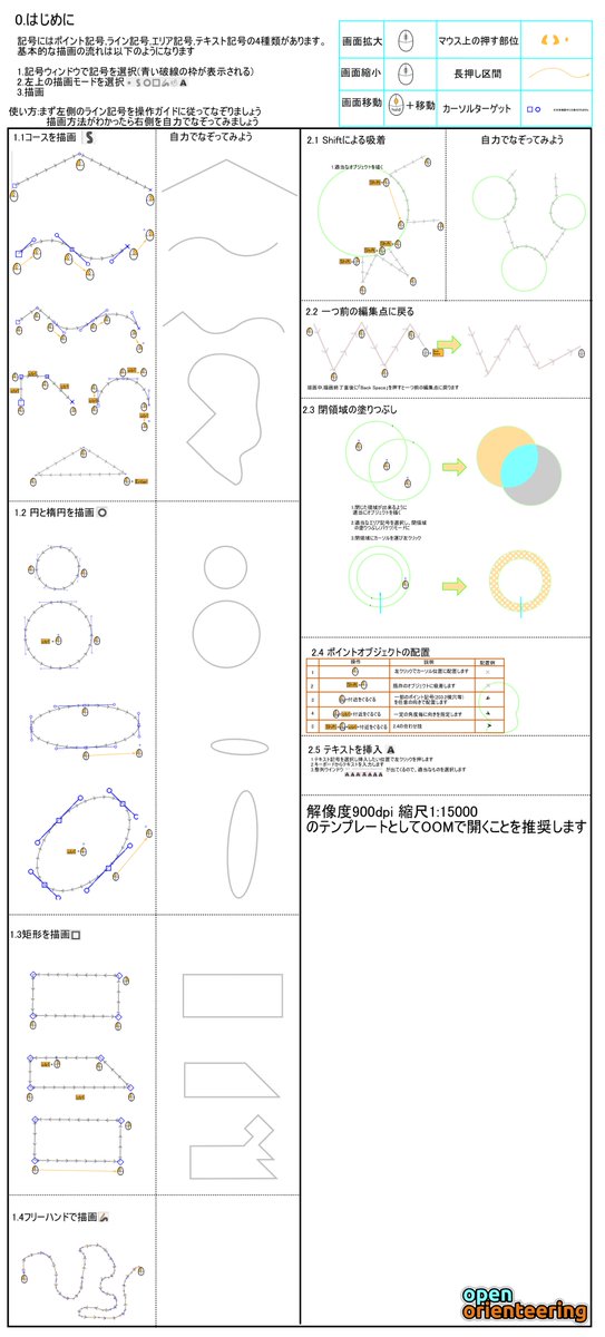 nishiorieneer's tweet photo. ver1.2
初め�� #openorienteeringmapper を触る人の描画練習になれば嬉しいです。自由にダウンロードしてどんどんなぞってください。
高画質版はこちら
https://t.co/tecRXKEbCa
#オリエンテーリング https://t.co/iuvjGMLBzN