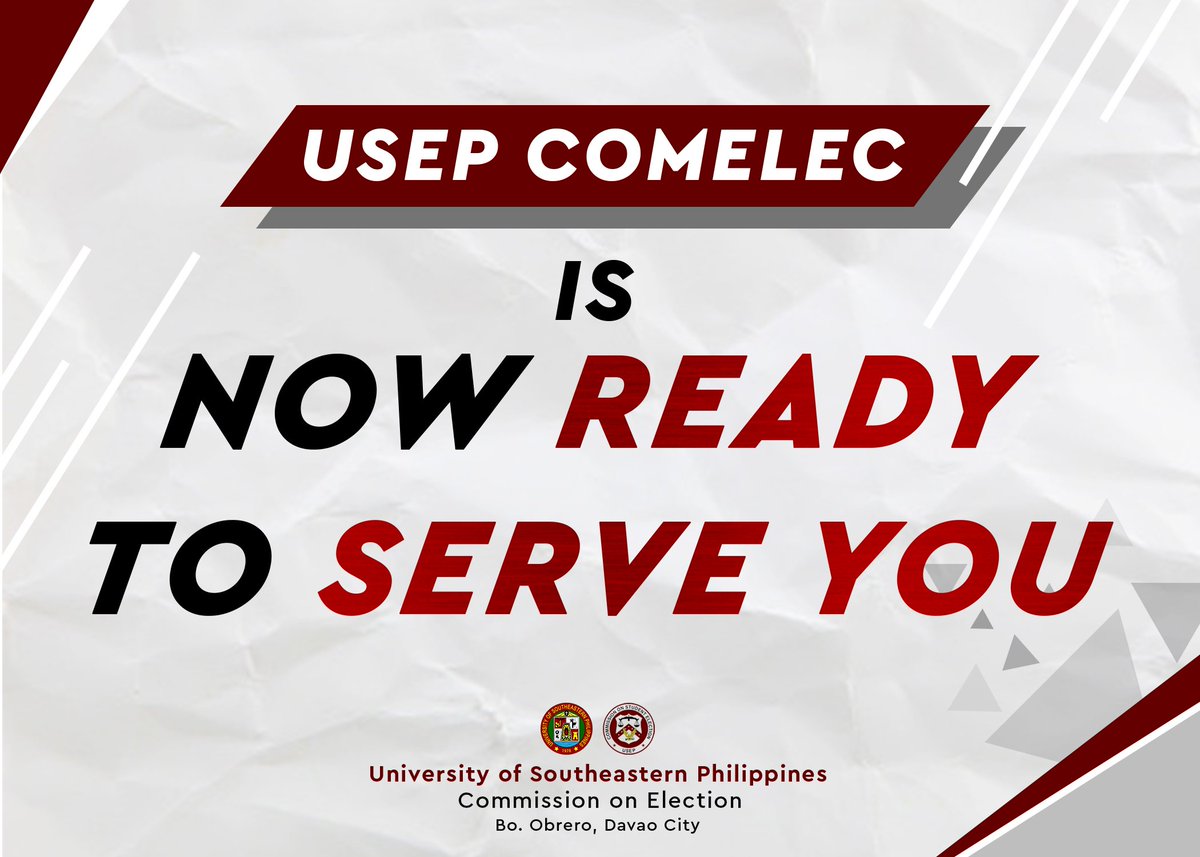 ComelecUsep's tweet photo. [ANNOUNCEMENT]
HEAR, HEAR! 

The USeP Commission on Election is back again to serve you on this upcoming Piniliay 2021.

For more updates, like and follow our official social media accounts. https://t.co/4YR0LIeYzO