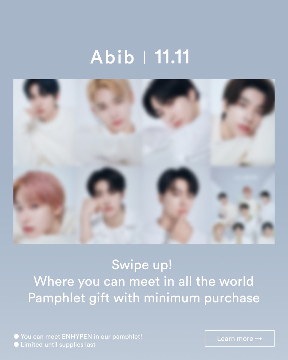 Abib_Global's tweet photo. Retweet Event!
Today is 11.11, the biggest sale up to 70% with free gifts is going on Abib Global!
Retweet this post and let your friends know for a chance to win Abib PR kit!
Remember the 11.11 free gift is very limited!
This retweet event is for ONE DAY ONLY! https://t.co/hKxXBPFWN1