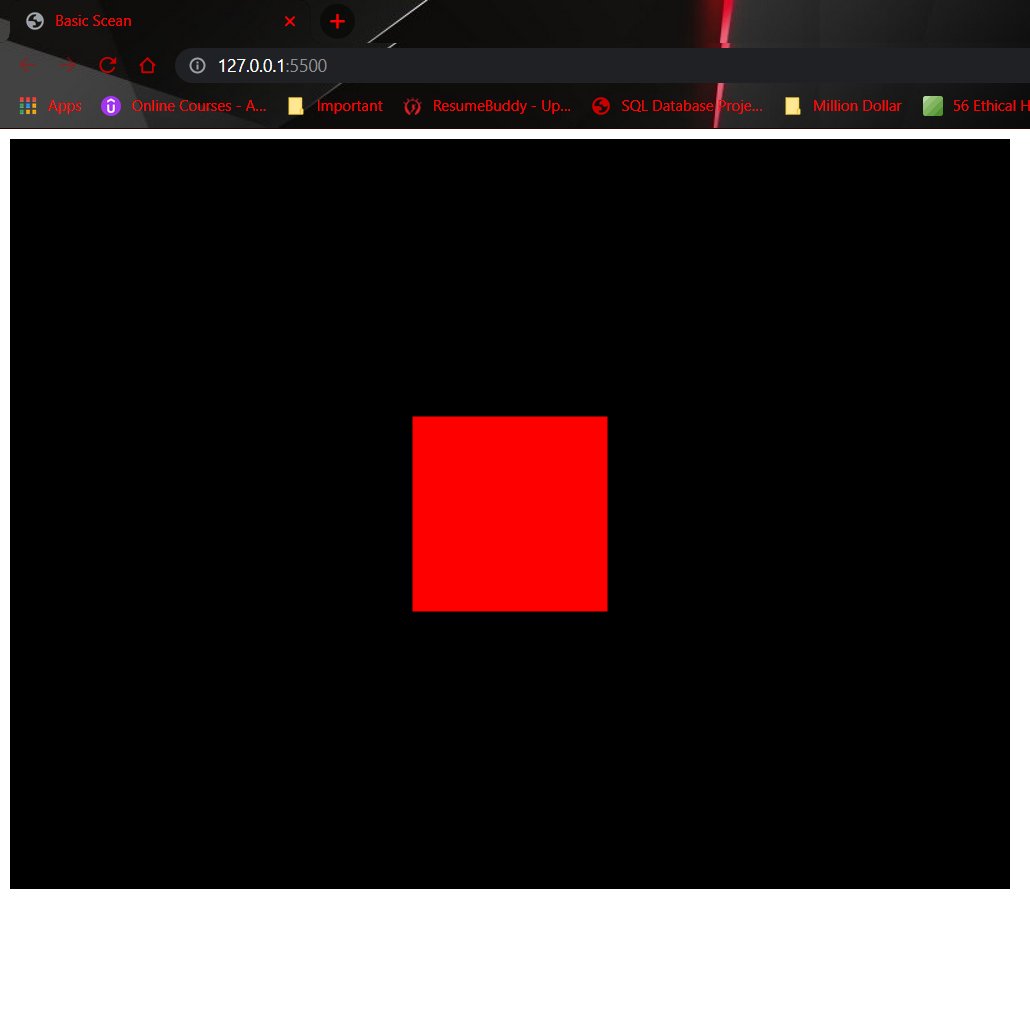 zi__Casey's tweet photo. Day 8.1/100 #100DaysOfCode

Here is my first scene using THREE.js 
a cube baby steps lol. https://t.co/q1oFyNm4L6