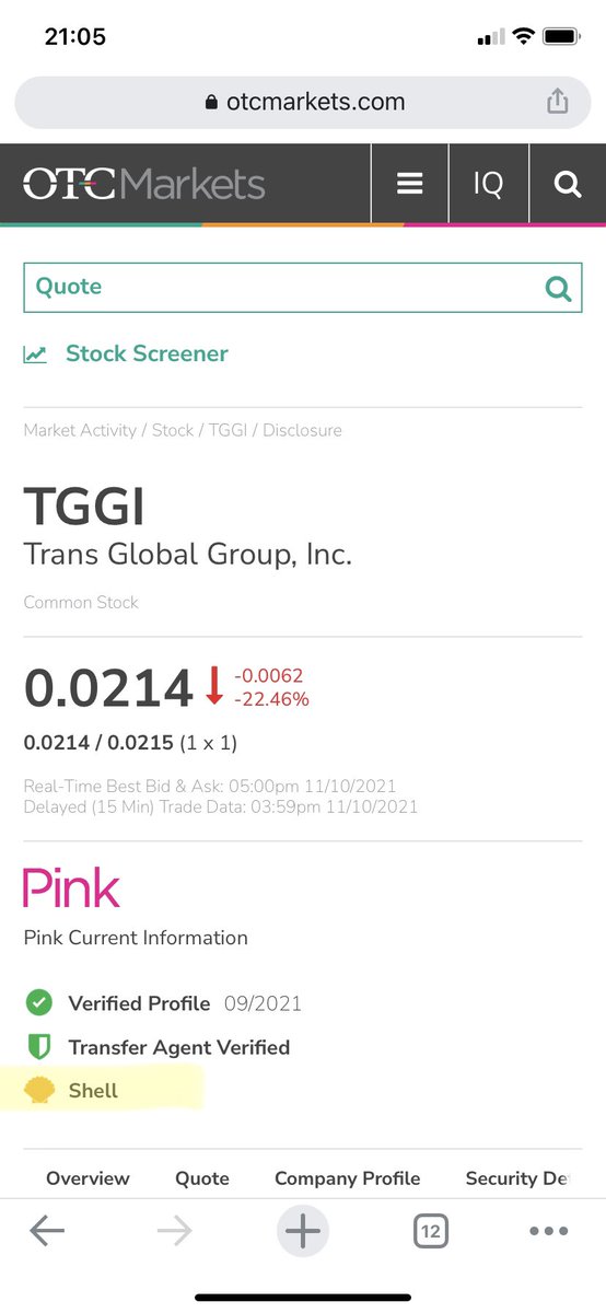 SteveKen3814's tweet photo. $TGGI look at this paragraph from the recent Form 10. 

Currently a shell company....

OTCQB requirements do not allow shell companies to list.

Hate to be one of the panic sellers today.
5 days left for the 10-Q deadline https://t.co/lYgSFDPfXR