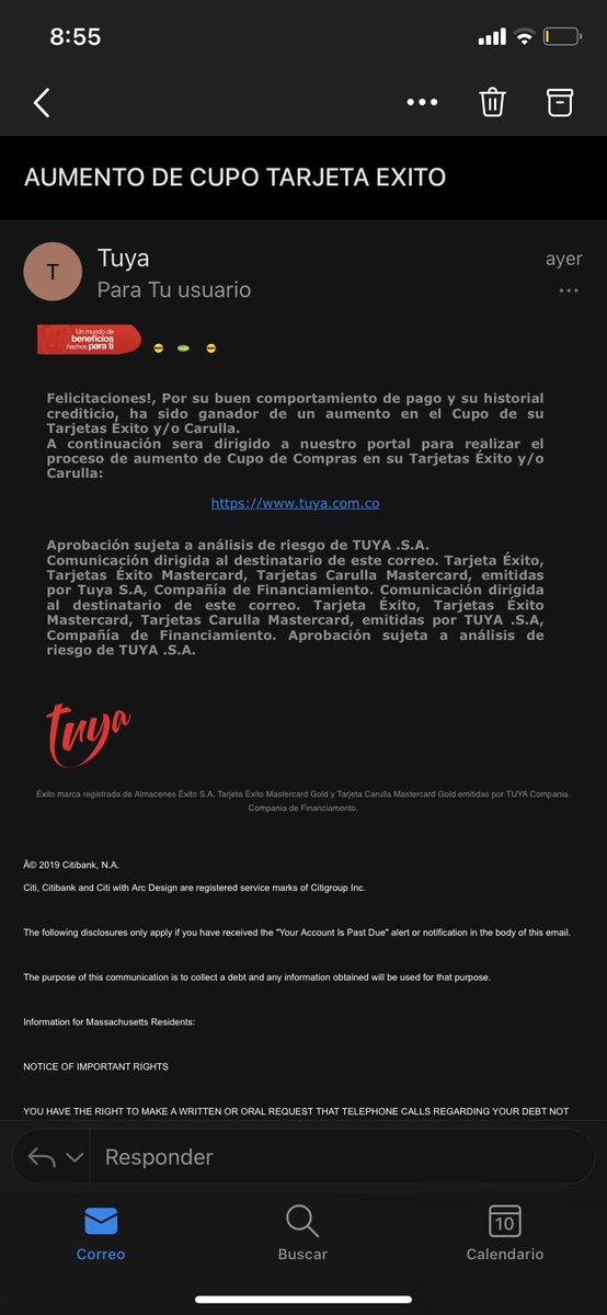 fcastiblanco's tweet photo. @almacenesexito @PlaceresCarulla  😜🤣😂😎 cuando recibo mi “aumento de cupo” 🧐🤔 y desde cuando tengo esta TC? https://t.co/TxIGakeqRf