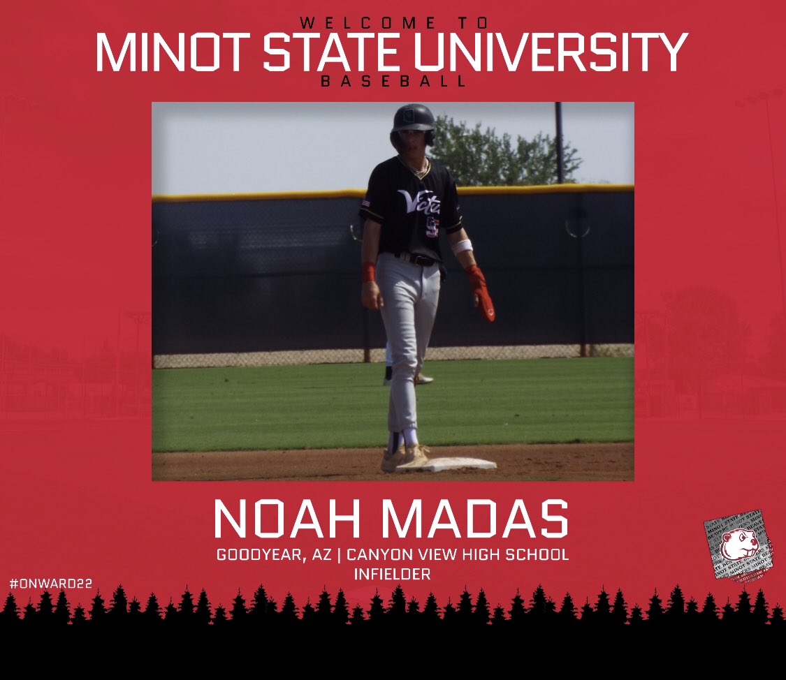 Our next commit on the board is LHH Infielder, Noah Madas from Goodyear, AZ. Noah attends Canyon View High School. We are very excited to welcome Noah to the Beaver Baseball Family! #Onward22 #Boom