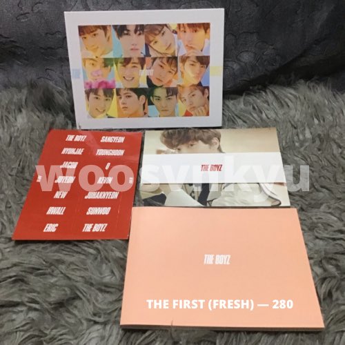 woosvnkyu's tweet photo. wts/lfb - ph only

the boyz the first fresh ver. unsealed
— in mint condition
— pb, sticker, cd, ob, postcards
— all are onhand and ready to ship

read https://t.co/aWilS6Pdfc before transacting

tbz changmin sangyeon kevin jacob younghoon chanhee new haknyeon juhaknyeon https://t.co/8ZNBJFLDPY
