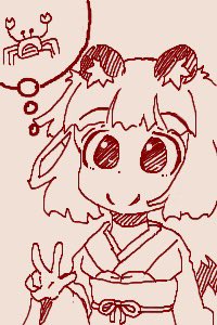 ちかごろのらくがき1
たぬきとチャイナドレス 