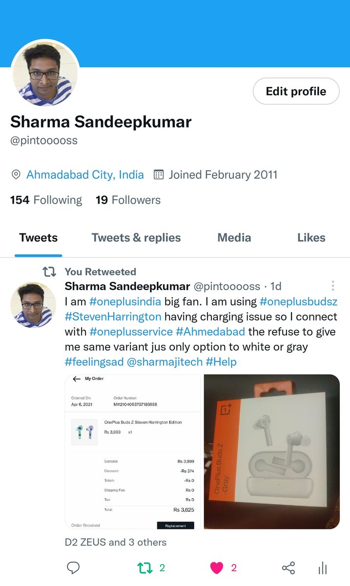 pintooooss's tweet photo. @OnePlus_IN @OnePlus_Support no reply #OnePlus #supporoneplus #Shamefuloneplus https://t.co/dLeFiZtzlH