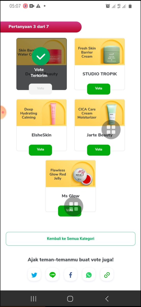 ninissmaniss's tweet photo. @dearmebeauty kaka, saya udah vote dan pos hari inii.... wish me luck ! https://t.co/1NLp07AlQD