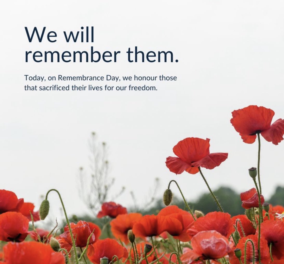 Today, on Remembrance Day, we honour those that sacrificed their lives for our freedom.

Lest we forget.
 
#lestweforget