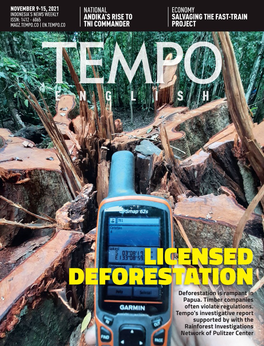 tempo_english's tweet photo. Hello Tweeps.

Planned deforestation is the official term used by the Indonesian government in its carbon emission reduction proposal, called the nationally determined contribution (NDC), currently being discussed at #COP26.
#TempoMagz https://t.co/lDwyBMr6v5