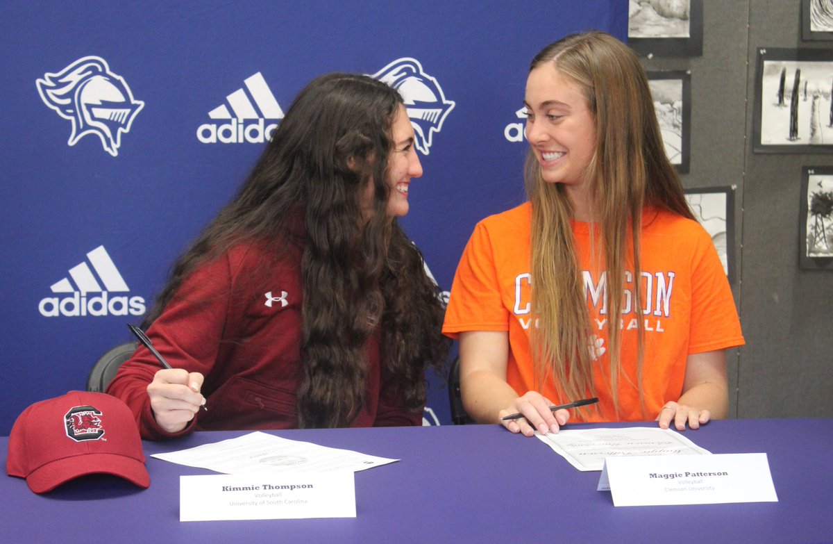 Signing Day at <a href="/SJCS_Greenville/">St. Joseph's Catholic School</a>: Congrats to Myah Mastrogiacomo (Virginia Wesleyan/swim), Mary Kate Farrell (Villanova/swim), Bailey Manfredi (UNC Charlotte/soccer), Kimmie Thompson (South Carolina/VB) and Maggie Patterson (Clemson/VB)!!! More photos at bit.ly/3oh4i7o