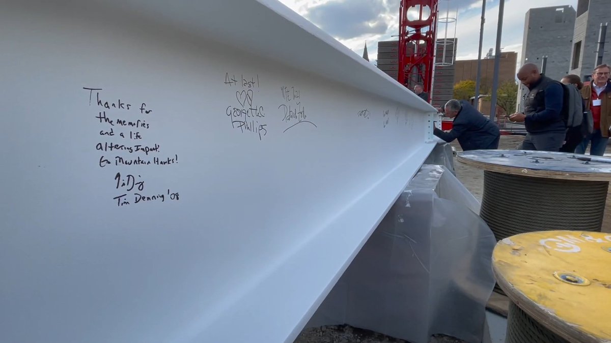 LehighAlumni's tweet photo. 1,500 members of the LU community added virtual signatures to a steel beam of the New @LehighBusiness Building. The beam signing marked a milestone in the expansion β an expansion that supports @LehighU's plans to add more scholars and spark innovation. #LehighGOCampaign
(1/2) https://t.co/ElVz8jmu1K