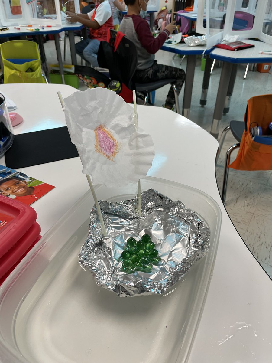 After learning about the 1st Thanksgiving, room 16 took on the challenge of making foil boats! Then we tested how our “Mayflowers” would hold up to the mighty sea! Some kiddos even looked at how many pilgrims would fit in their boat before sinking. ⛵️🌊 #DrRSTEMAcademy