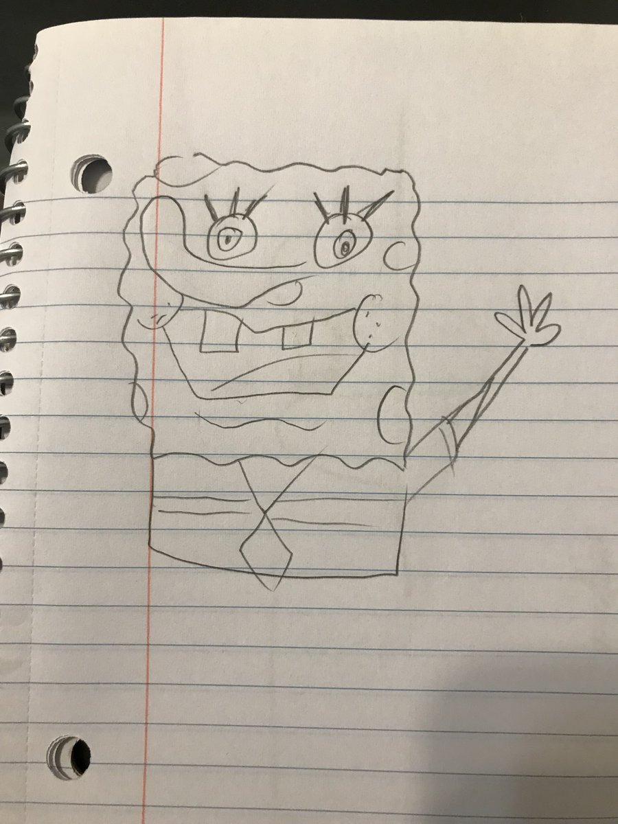 babycrying8's tweet photo. guys i drew spongebob from spongeboe squarepants https://t.co/ea1Jd7J3si