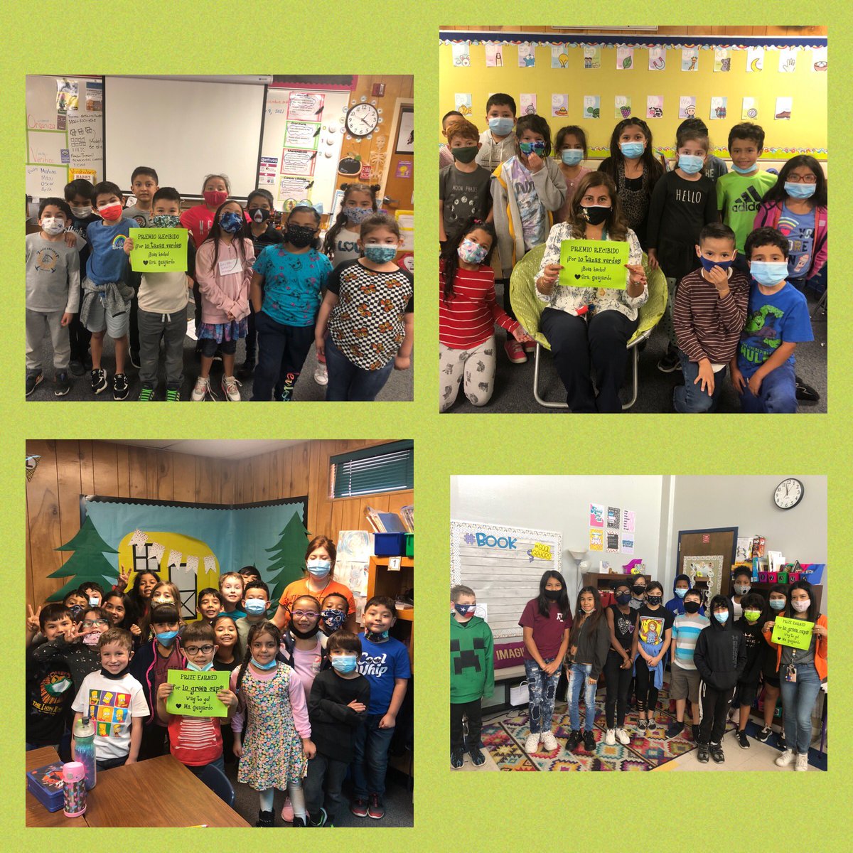 NISDHowsman's tweet photo. These classes are showing great citizenship while in the cafeteria! Way to go Howsman Eagles! Keep it up! #HowsmanReunited #GreenCups 🥳🎉👏🏽💙🦅💛 https://t.co/Zp2eODJv8o