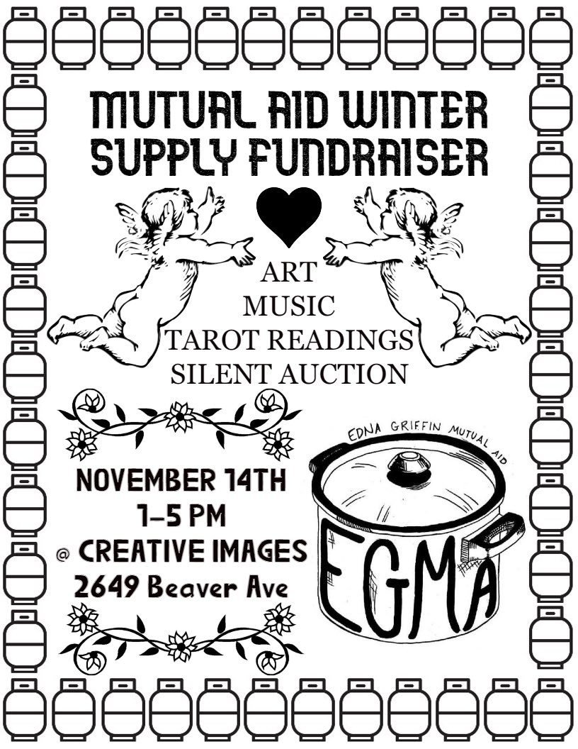 egma_dsm's tweet photo. we will be hosting a fundraiser this sunday featuring art donated by local artists, music, and tarot readings. 
all proceeds will go towards heating supplies for our houseless neighbors this winter 🖤 https://t.co/JCAW5FlDZZ