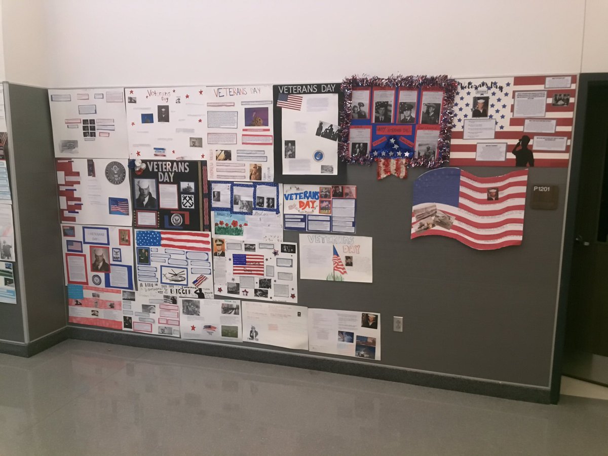Lake Creek High School Students filling the halls with tributes to Veterans in their family, as well as Faculty Members here at Lake Creek.