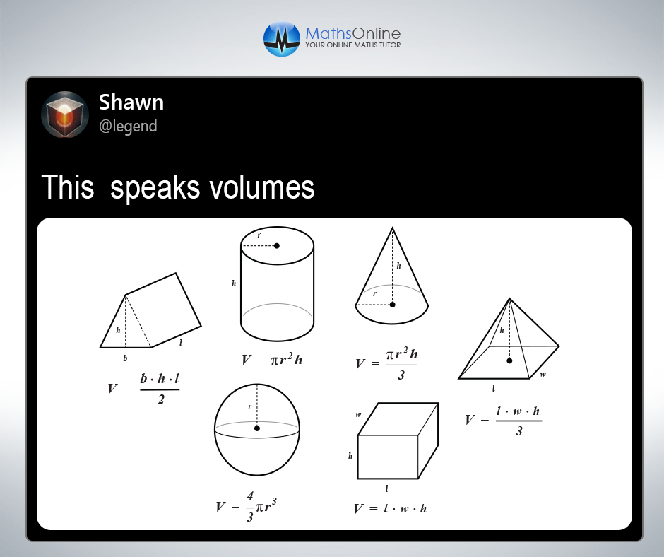#volume #thisspeaksvolumes #wholesomememes #mathsmemes #maths #mathematics #jokes #mathjokes #shapes