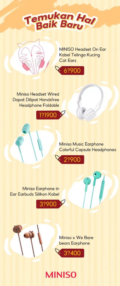 Minisojambitow2's tweet photo. Kamu tahu yang bisa menambah kebagian- mu saat bersantai di rumah saat weekend? Untuk menemani keramai - an hidupmu, jangan lupa mendengarkan musik untuk rileks! 🎵🎶🎶

#ShopeePromo1111 #miniso https://t.co/cRjnk7ECxn