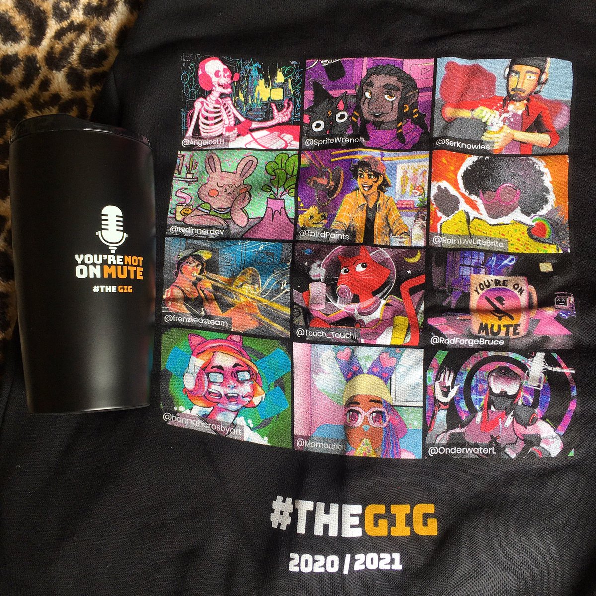 Beyond excited to be finally holding my GIG merch! It was such fun creating artwork for this    piece of memorabilia, to celebrate being part of the GIG community. Thanks to the organisers who gave game devs a space to come together in some tough times! <a href="/GIGathering/">Games Industry Gathering</a> #TheGIG