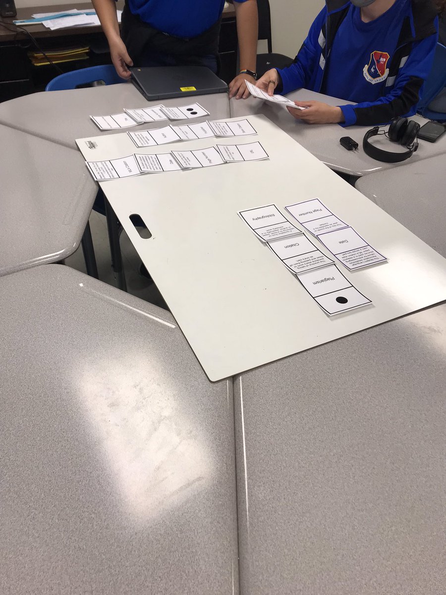 MsStewiesClass's tweet photo. Today SS Research Methods went old school with their review over citations. Domino style. #ThisIsSEA
@NISDJaySEA https://t.co/baNoU6RdNc