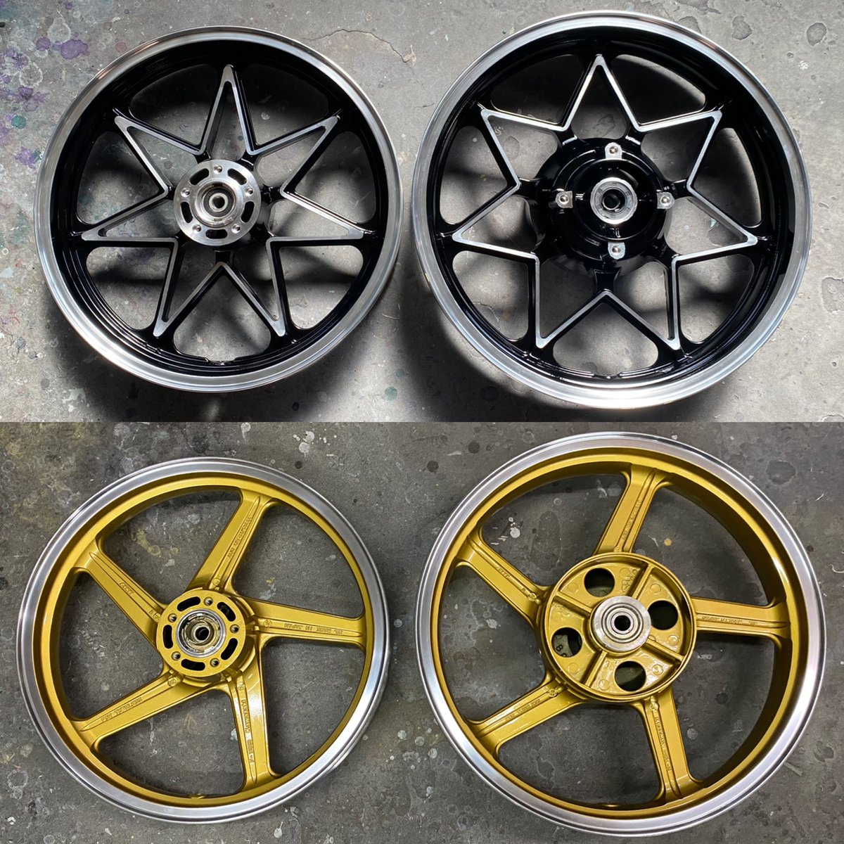 ホイール塗装 #セブンスターホイール #ハヤシホイール #マッハ #ss #旧 