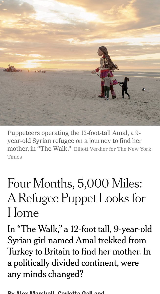 AmritaLamsal's tweet image. It’s not only the art, it’s beautifully written the heart wrenching story of the #Refugees’s #Plight
“It’s someone who loses their family and is walking on foot to find them.” 

nytimes.com/2021/11/10/the…
