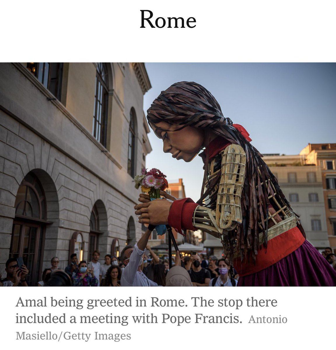 AmritaLamsal's tweet image. It’s not only the art, it’s beautifully written the heart wrenching story of the #Refugees’s #Plight
“It’s someone who loses their family and is walking on foot to find them.” 

nytimes.com/2021/11/10/the…