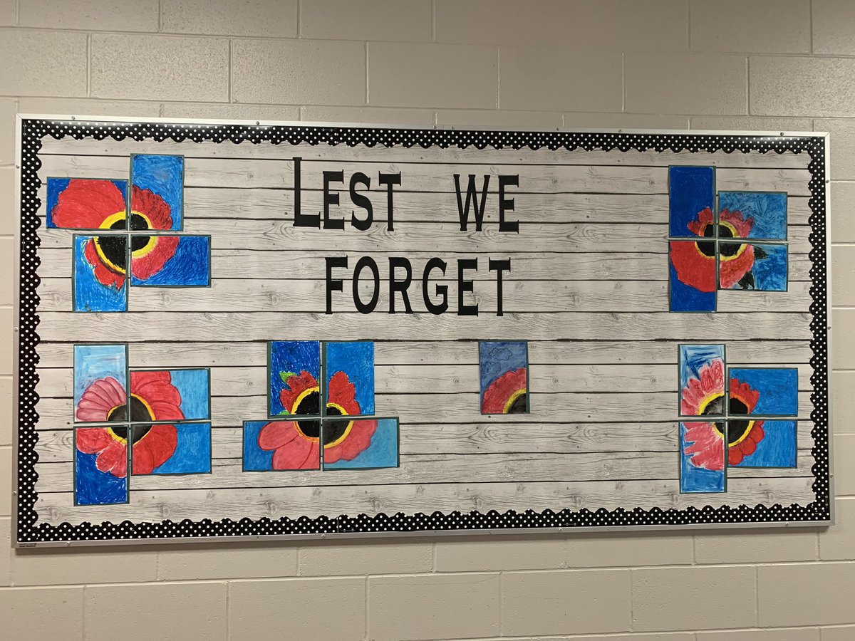 Remembering and honouring those who sacrificed themselves for our freedom by participating in a collaborative project (missing 6 in progress) #sd28