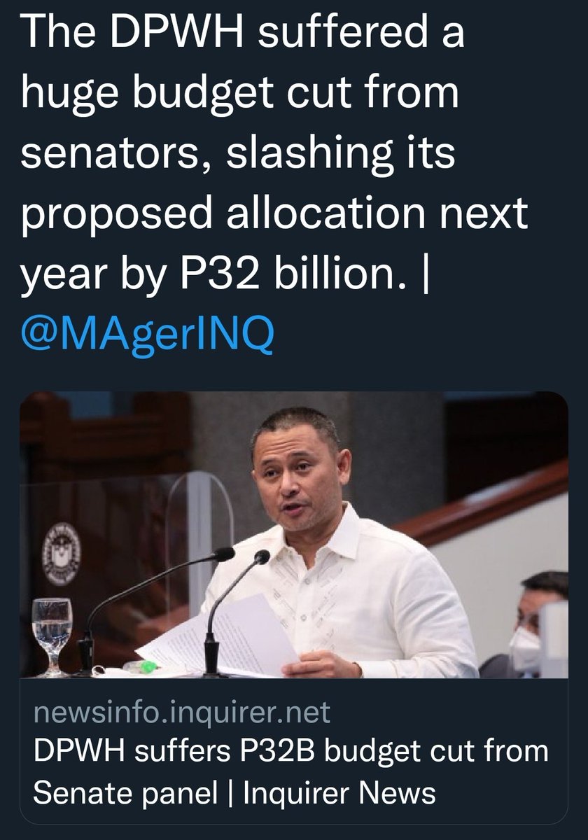 AlfredoGenom's tweet photo. Enough of these senators who are blocking progress. First they punished the NTF-ELCAC tasked to bring development to NPA infested barangays. Now they punish DPWH, the lead implementer of Build Build Build. 

Trapos. https://t.co/Z2oJCuIV5b