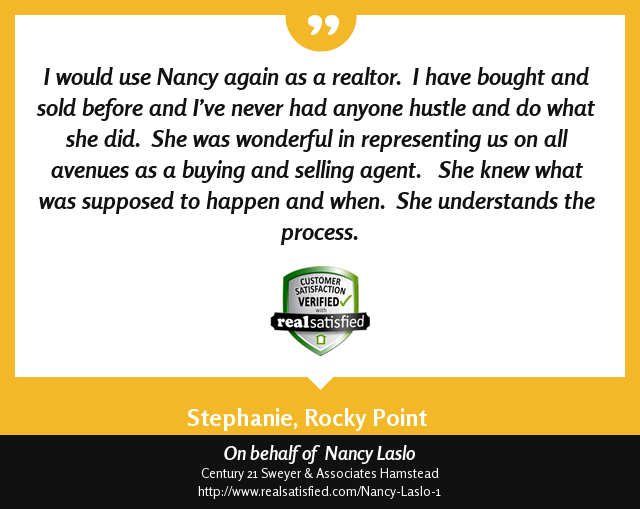 nancy_laslo's tweet photo. I’m sincerely honored by clients like this. https://t.co/2jXIwwGkMe via @realsatisfied https://t.co/CcGYH7bwLf