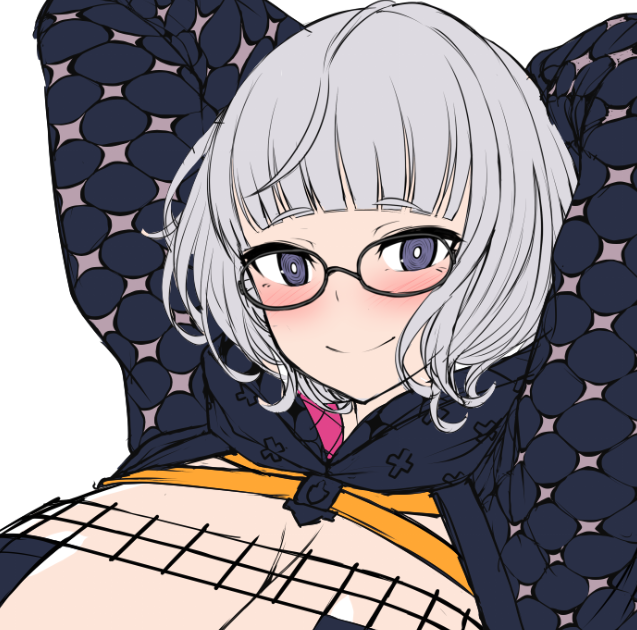 モレーさんの服に悪戦苦闘するマン(下書き) 