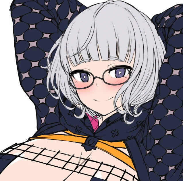 モレーさんの服に悪戦苦闘するマン(下書き) 