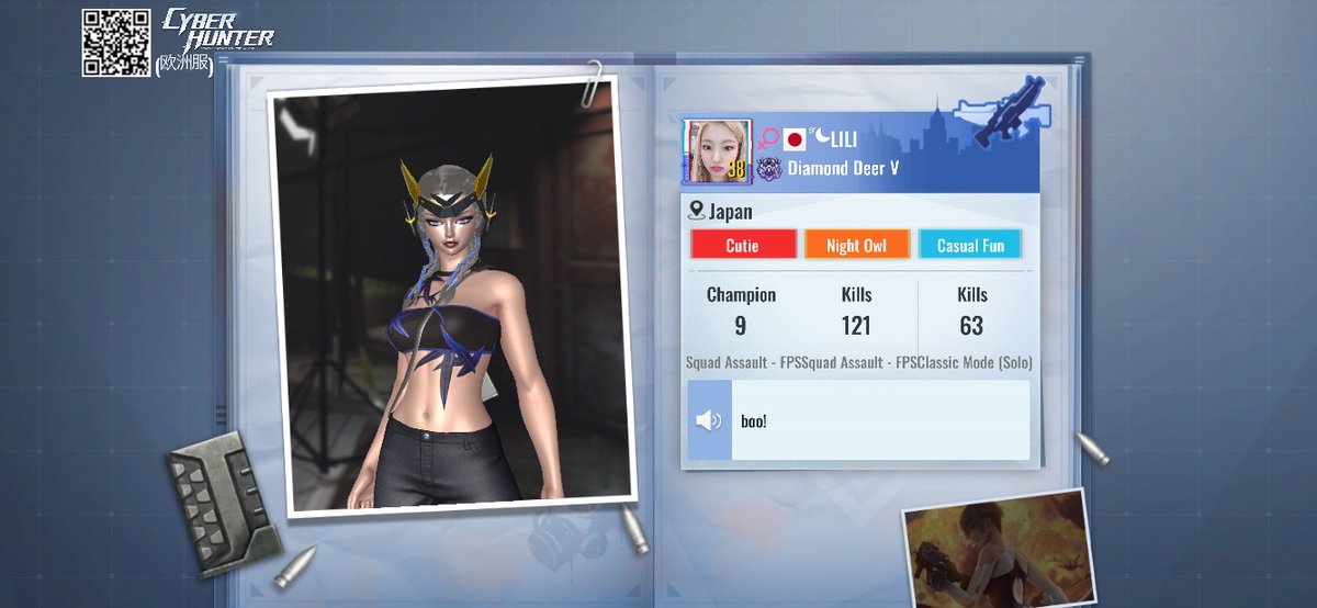 Cyber Hunter reporting for duty: Here are my stats. Let's be friends!