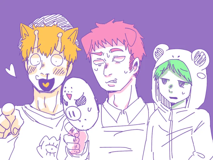 #ヤルミナ擬人化 🦒🐷🐸 